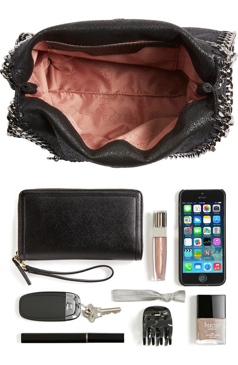 Stella McCartney 'Mini Falabella' Fringe Faux Leather Tote, Alternate, color,