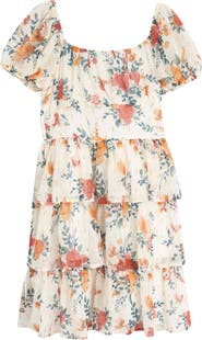 Speechless Kids' Floral Tiered Dress