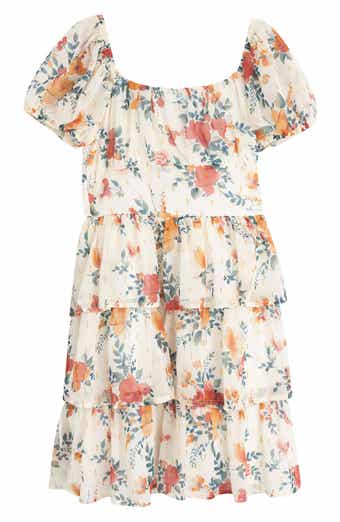 Kids' Floral Tiered Dress