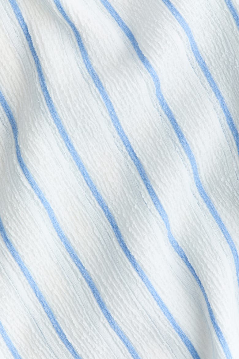 Crinkled Tie-strap Dress, Alternate, color, White/striped