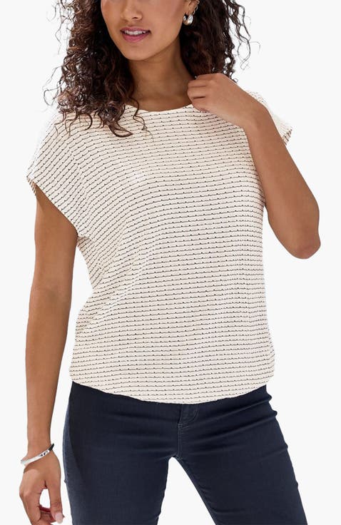 Textured Short Sleeve Top