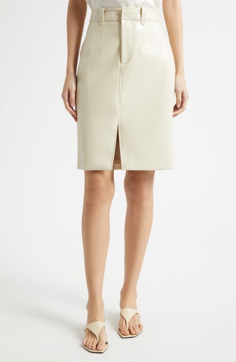 Noelle Faux Leather Pencil Skirt