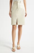 Toccin Noelle Faux Leather Pencil Skirt