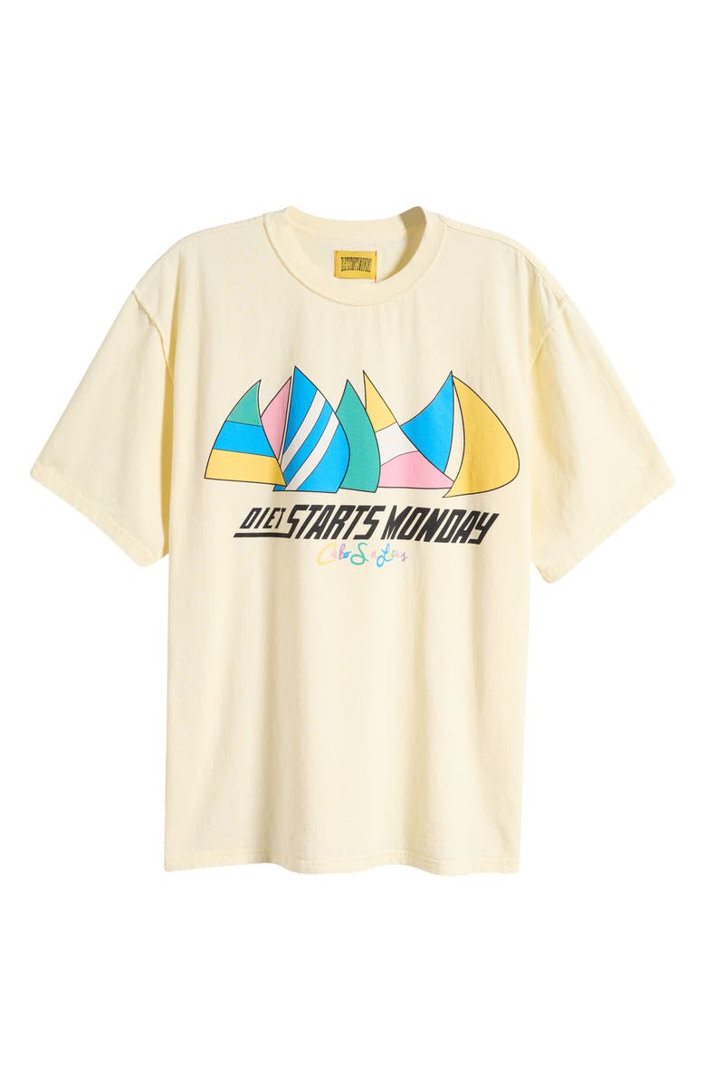 DIET STARTS MONDAY Sails Graphic T-Shirt, Alternate, color, Antique White
