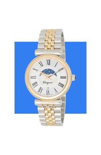 Ora Moonphase Two-Tone Bracelet Watch, 40mm