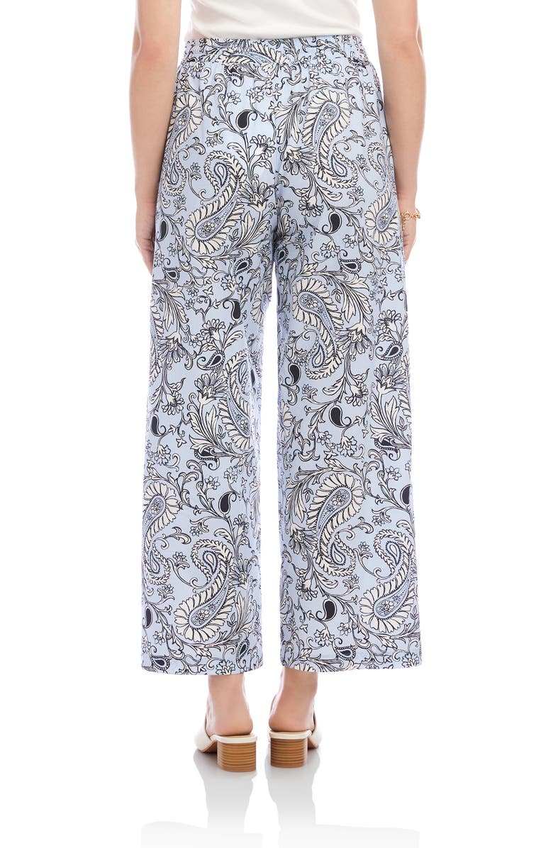 Karen Kane Crop Cotton Poplin Drawstring Pants, Alternate, color, Paisley