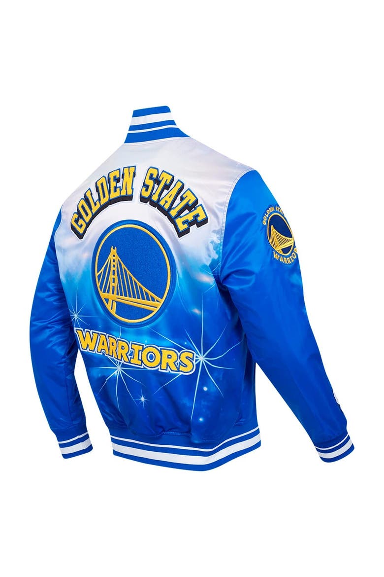 Men's Pro Standard Royal Golden State Warriors Sublimated Satin Full-Snap Jacket, Alternate, color, Royal