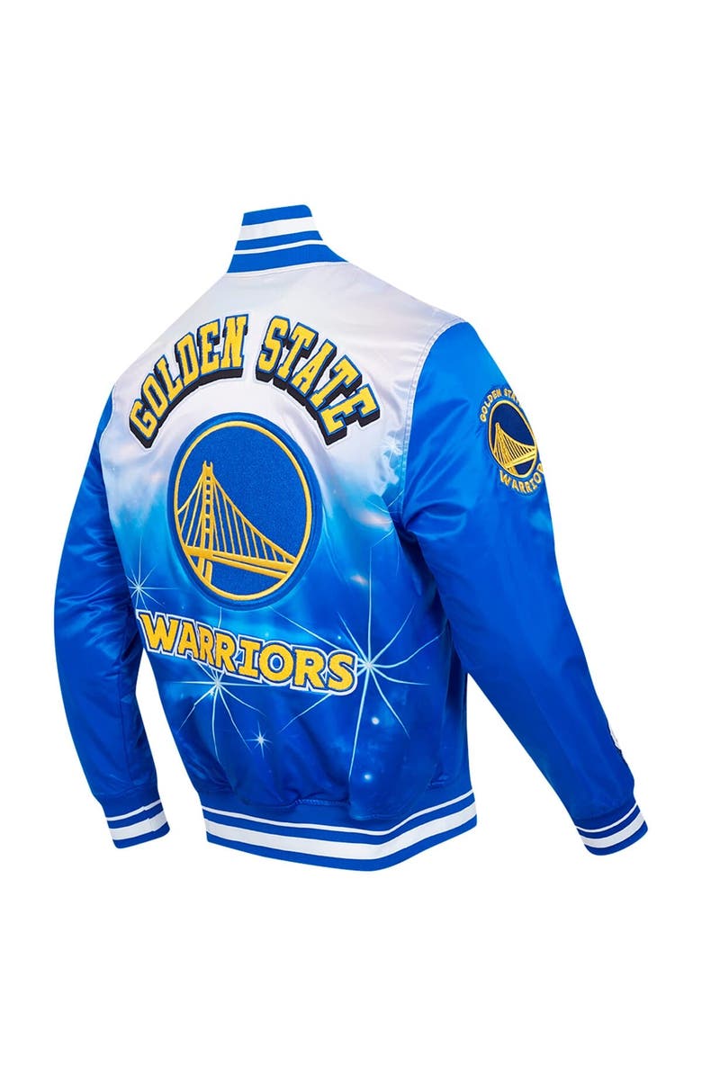 PRO STANDARD Men's Pro Standard Royal Golden State Warriors Sublimated Satin Full-Snap Jacket, Alternate, color, Royal