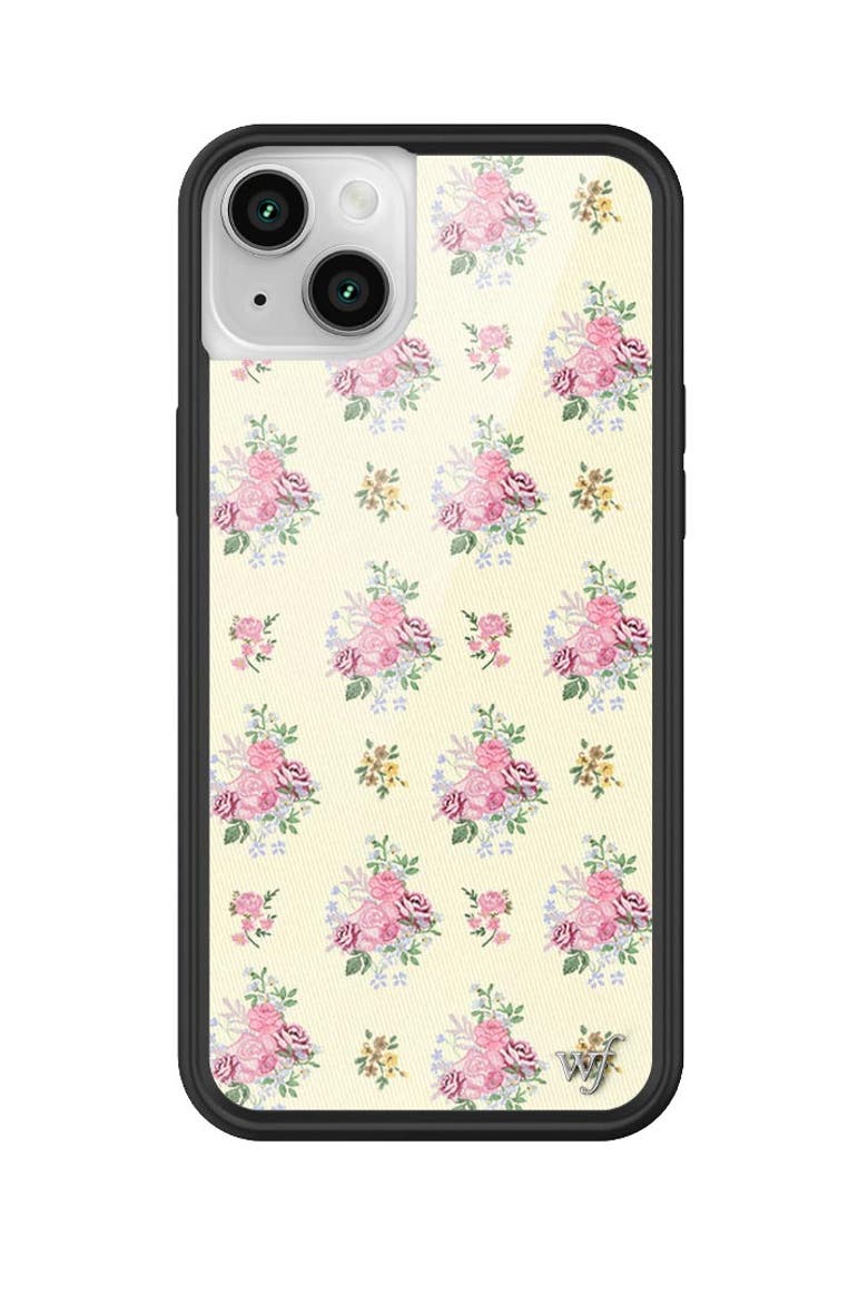 Vintage Floral iPhone Case, Main, color, Yellow