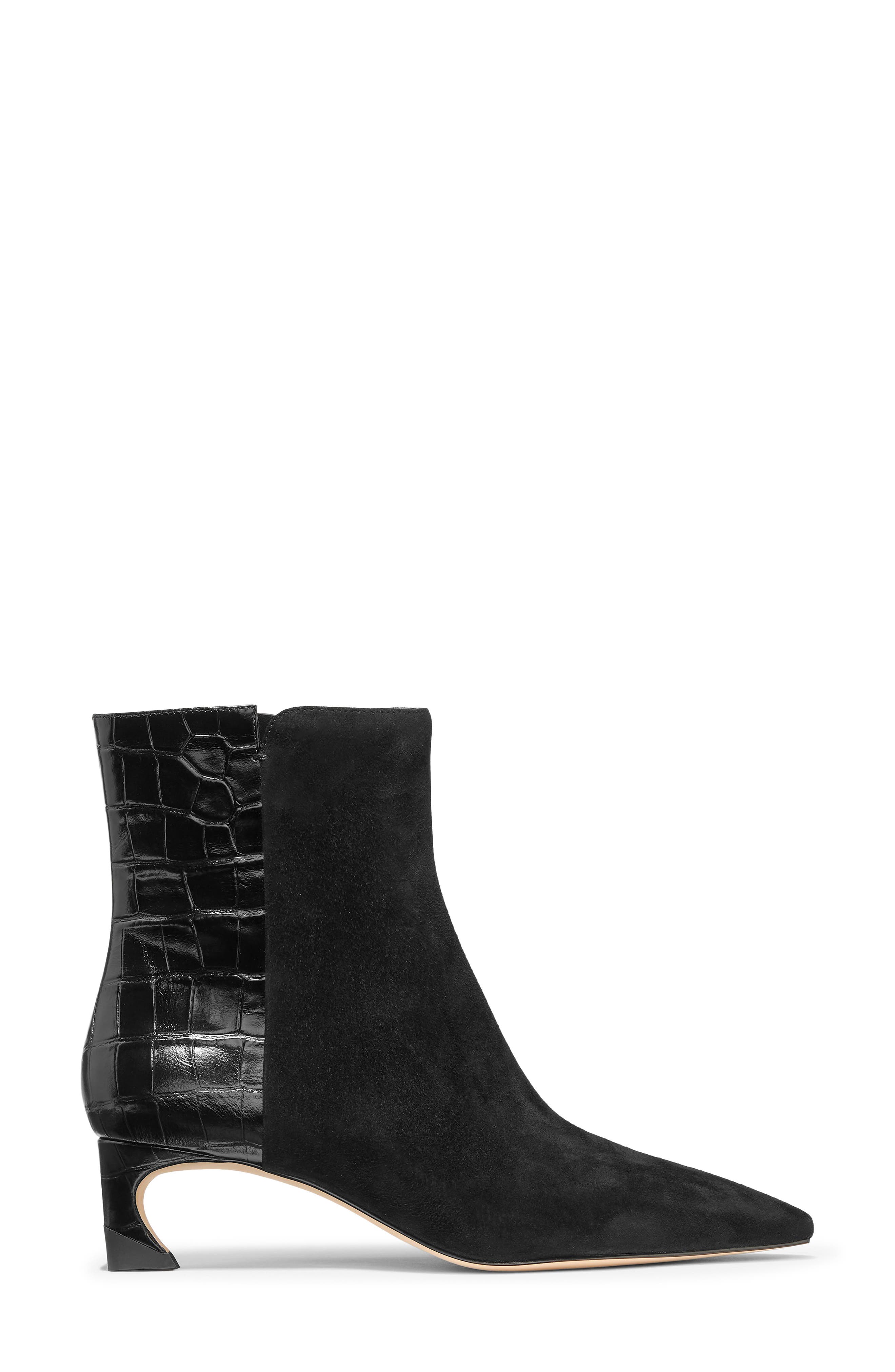 Viv Leather Bootie, Alternate, color, BLACK