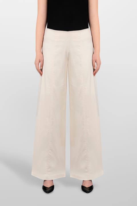 Drill Palazzo Pants