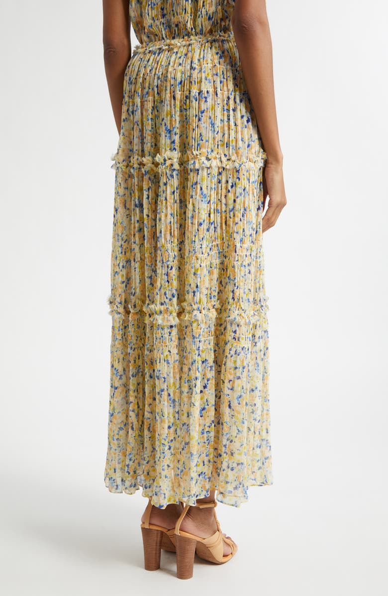 Ulla Johnson Virginie Floral Silk Maxi Skirt, Alternate, color, Daffodil