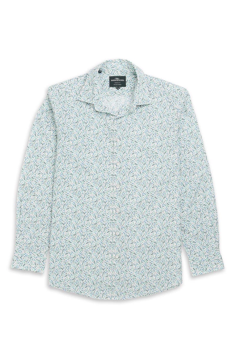 Rodd & Gunn Woodstock Downs Leaf Print Cotton Button-Up Shirt, Alternate, color, 