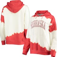 GAMEDAY COUTURE Women's Gameday Couture White/Scarlet Nebraska Huskers For the Fun Double Dip-Dyed Pullover Hoodie
