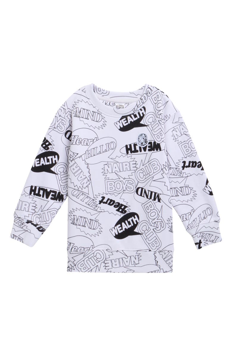 Billionaire Boys Club Kids' Voice Sweatshirt, Main, color, Whisper White