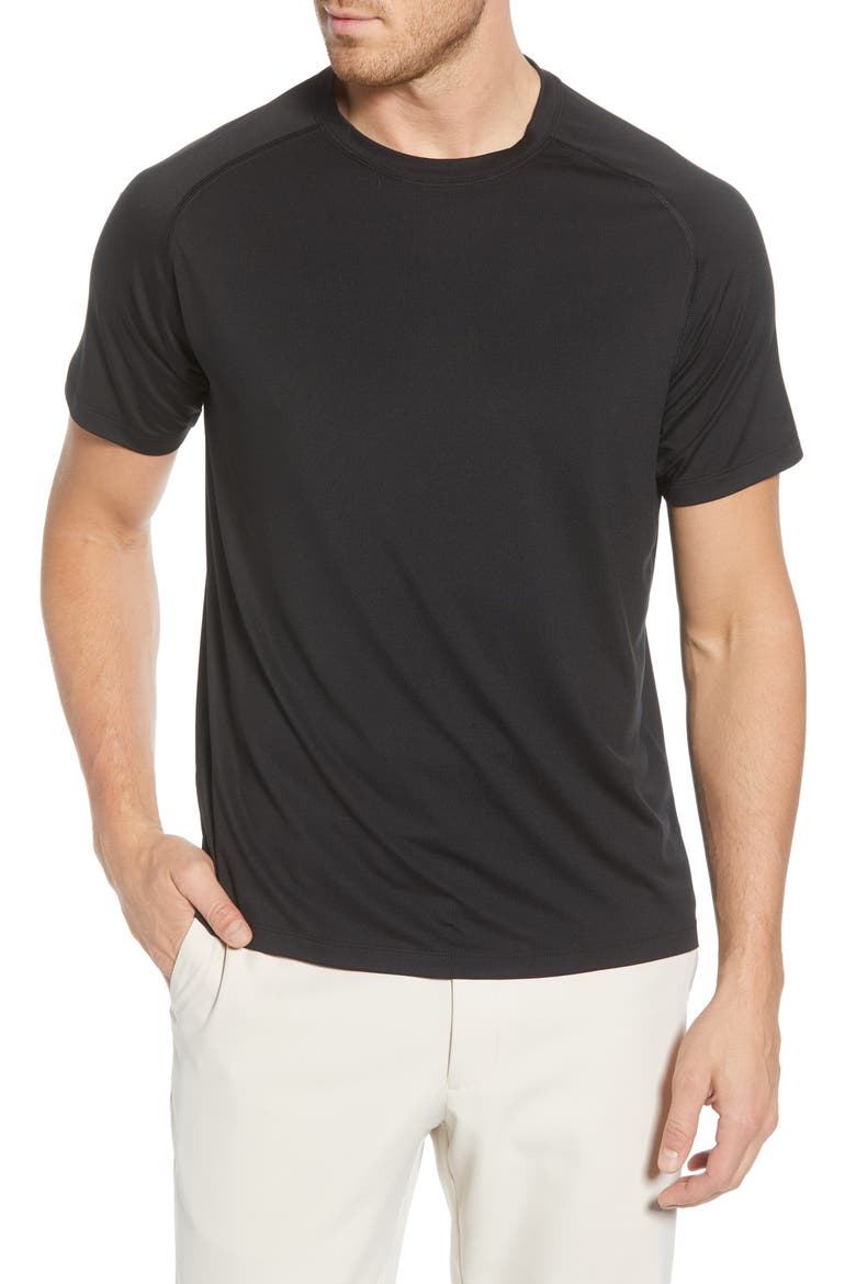 Rio Regular Fit Technical T-Shirt, Main, color, BLACK