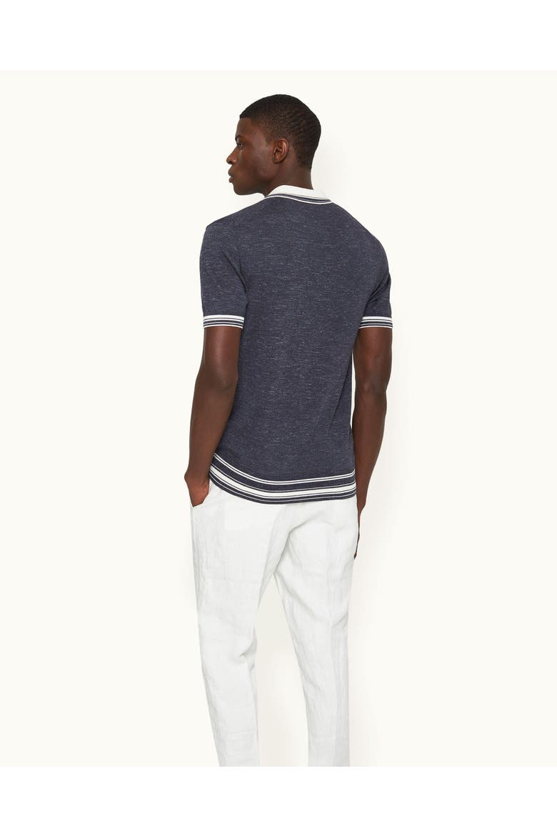 Horton Tipping Tailored-Fit Polo Shirt, Alternate, color, NIGHT IRIS/WHITE SAND