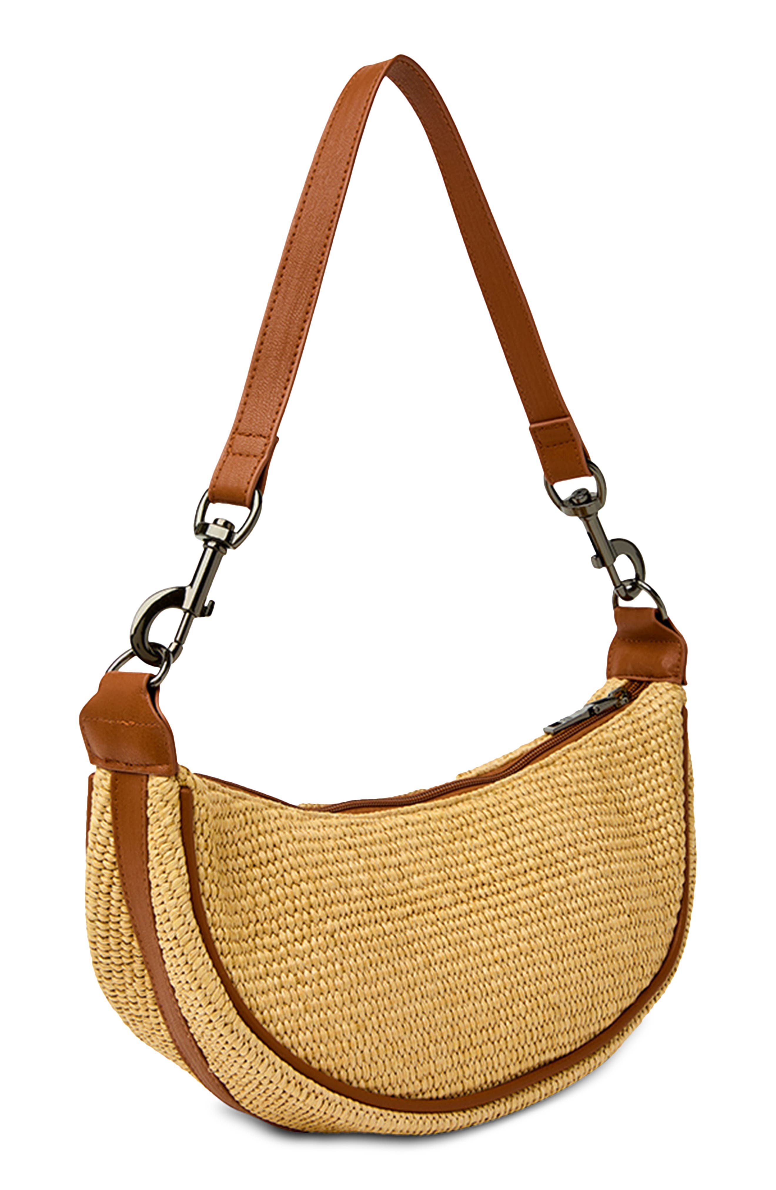 THINK ROYLN Moonlighting Raffia Shoulder Bag, Alternate, color, 