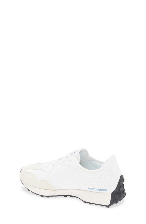 New Balance 327 Sneaker In White/blue Laguna