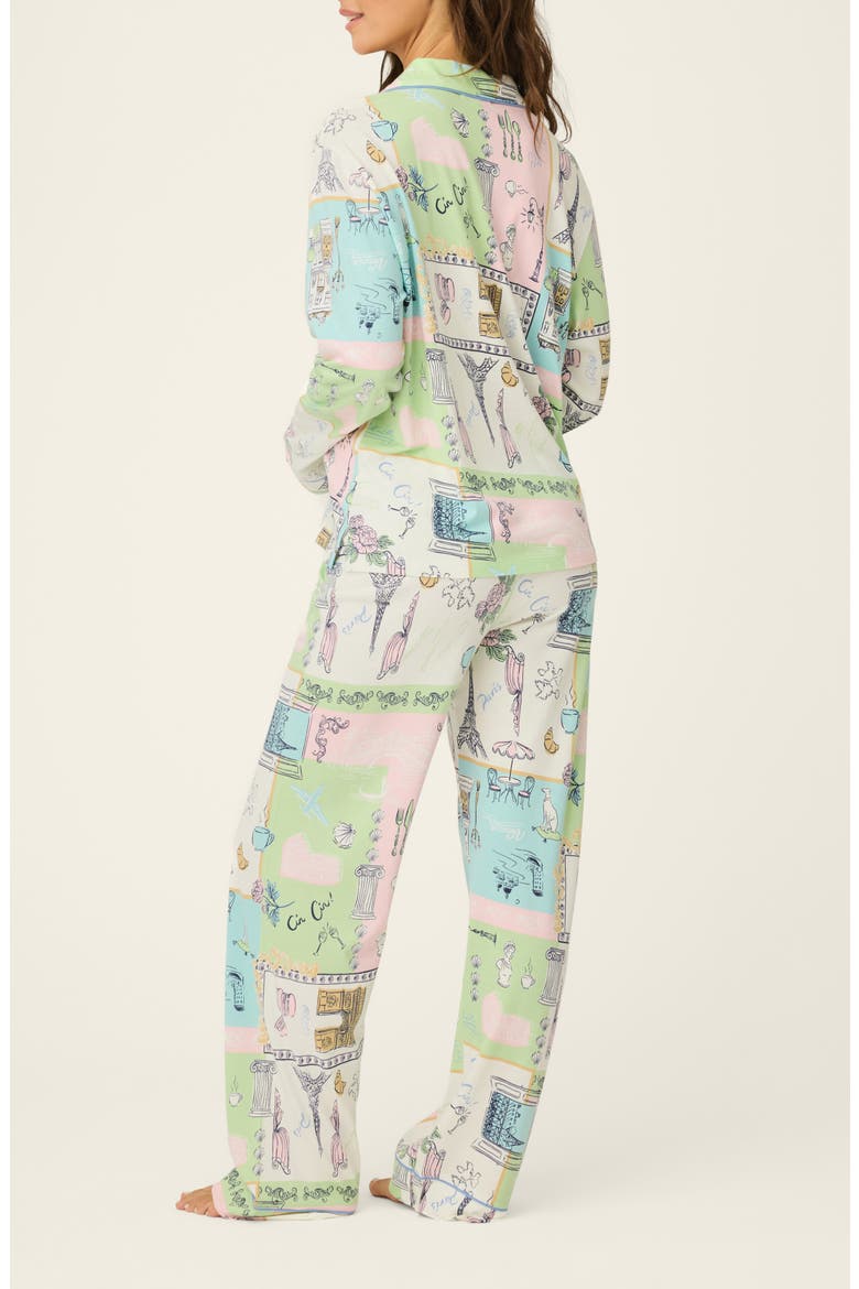 Whimsy Cotton Blend Pajamas, Alternate, color, NATURAL