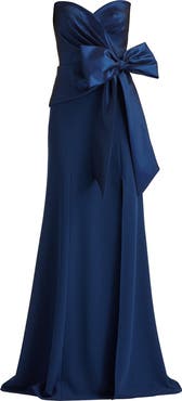 Tadashi Shoji Strapless Stretch Crepe Gown