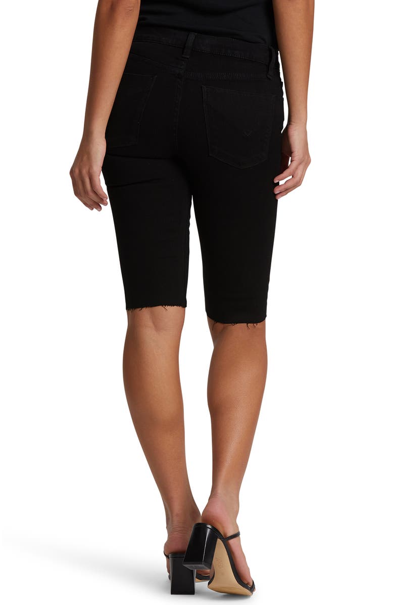 Hudson Jeans Amelia Cutoff Knee Shorts, Alternate, color, Black