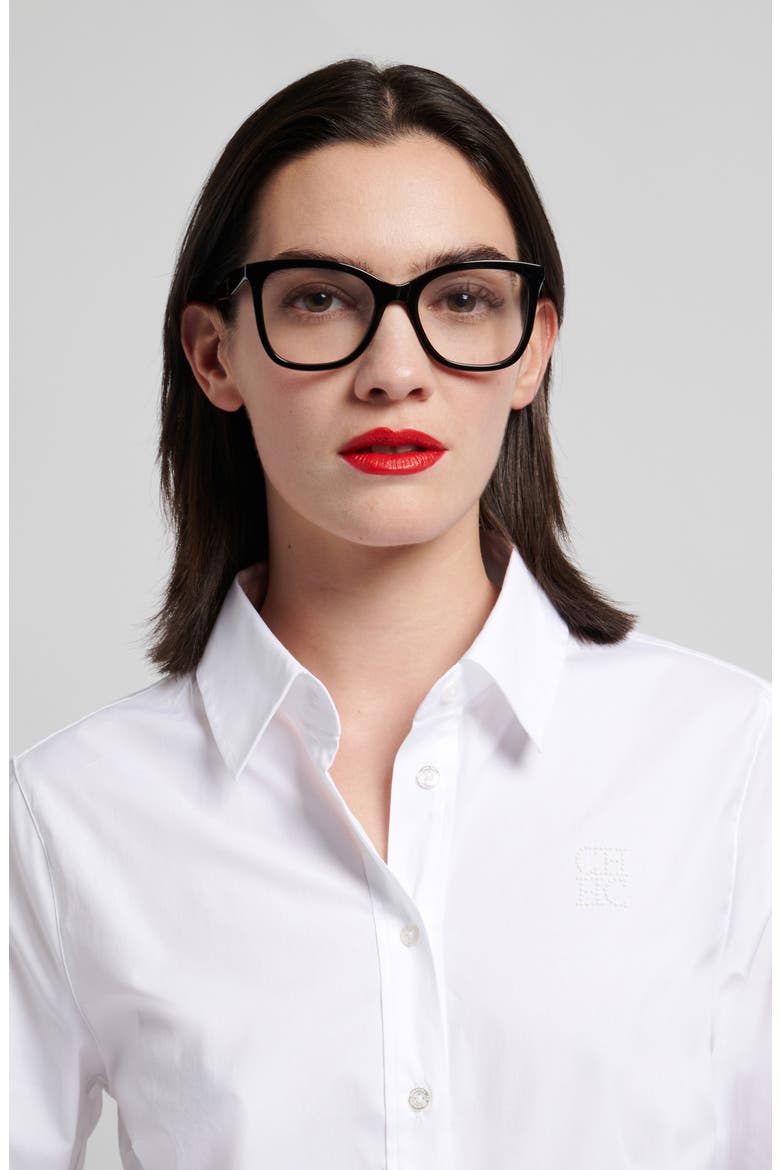 52mm Round Optical Glasses, Alternate, color, BLACK