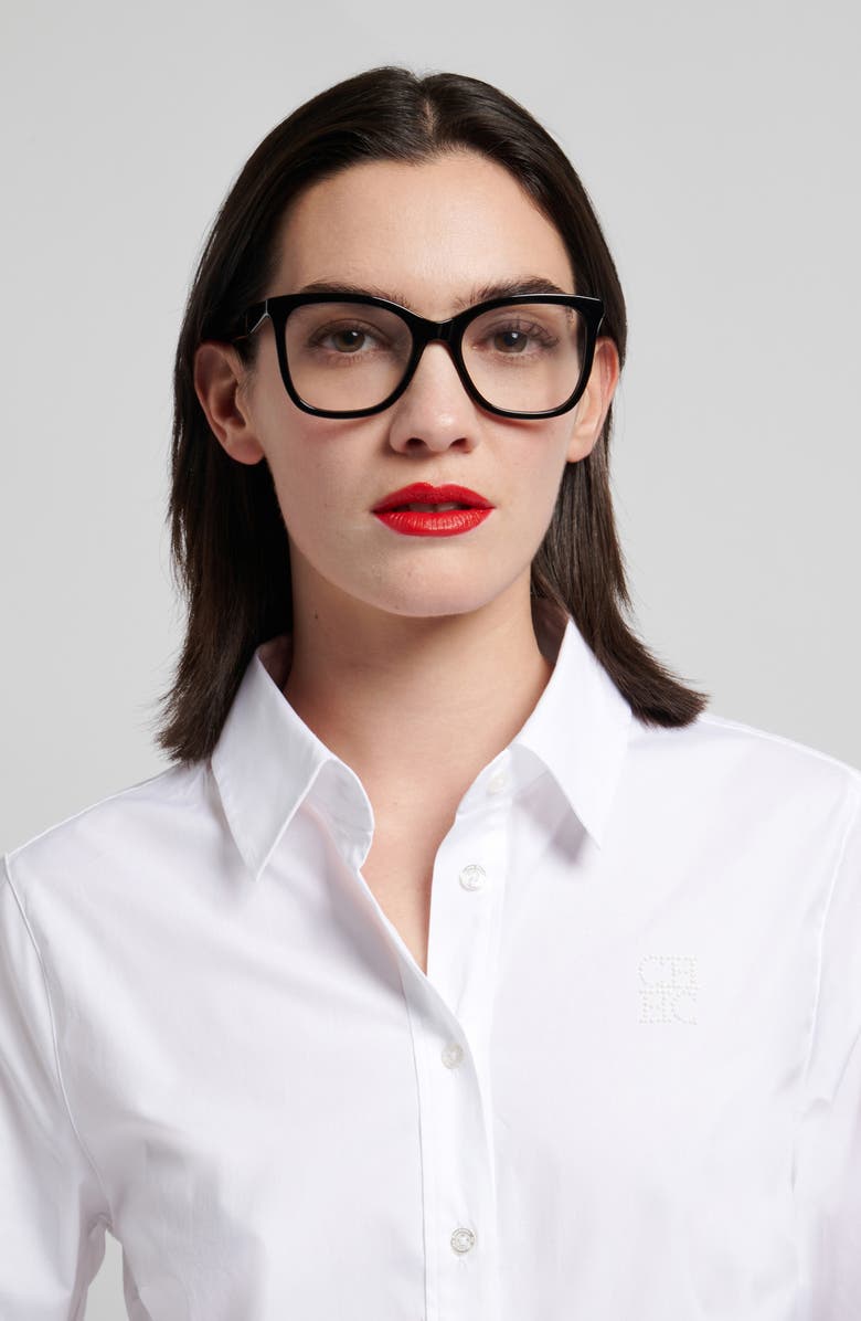 Carolina Herrera 52mm Round Optical Glasses, Alternate, color, 