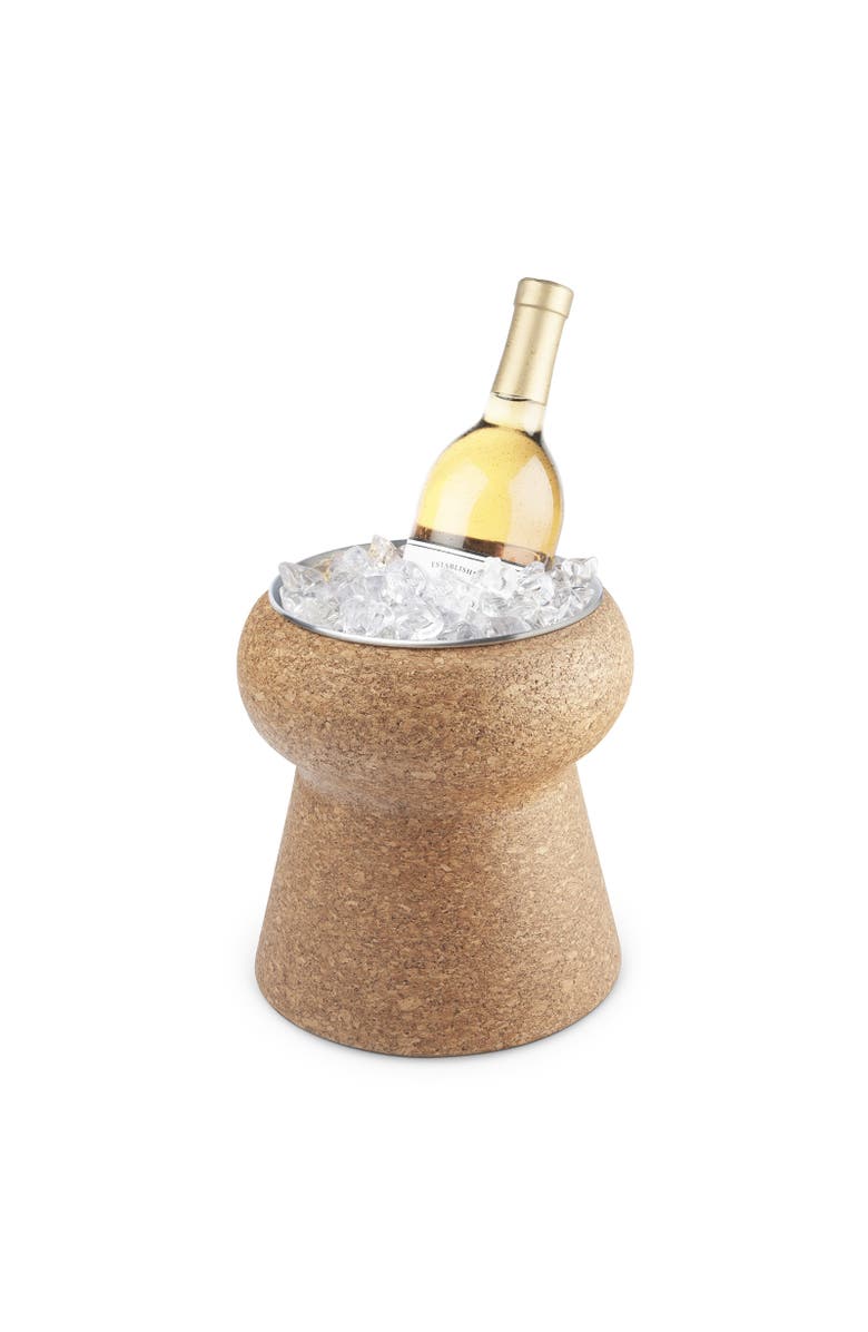 FINAL TOUCH Champagne & Wine Cork Beverage Bin, Alternate, color, Clear