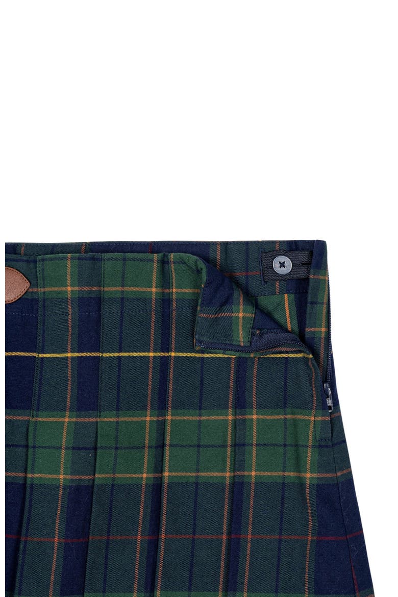 Baby Girls' Organic Pleated Buckle Skirt, Infant, Alternate, color, Navy Schoolgirl Plaid