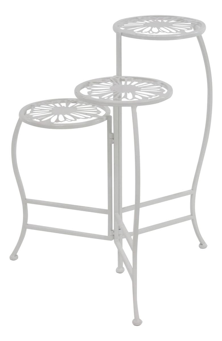 UMA Indoor/Outdoor Tiered Plant Stand, Main, color, White