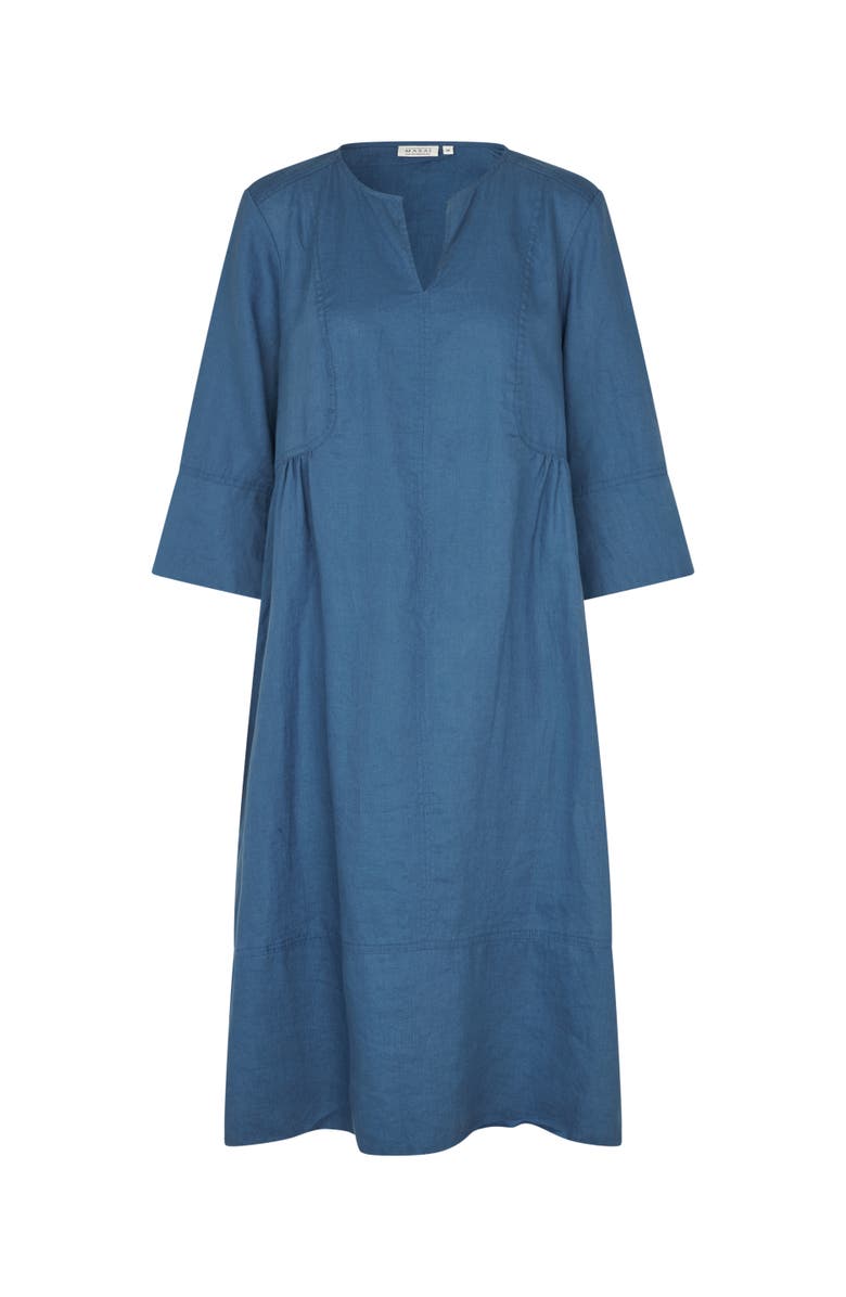Masai Copenhagen MaNasya Linen Tunic Midi Dress, Alternate, color, Ensign Blue