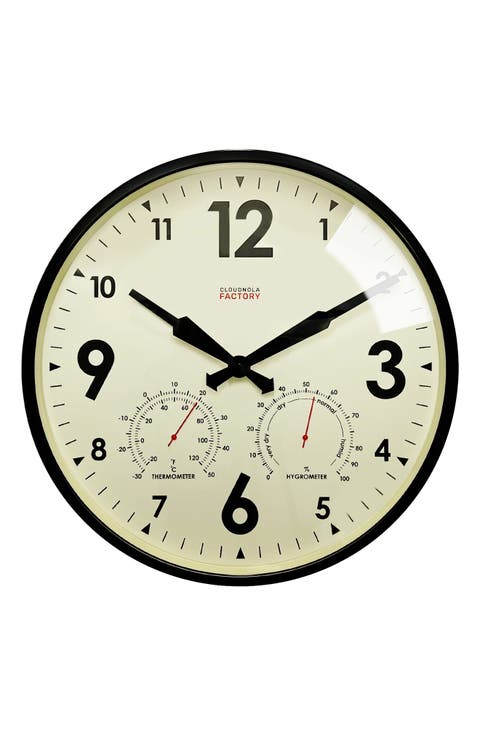 Factory Outdoor Wall Clock & Weather Station (Nordstrom Exclusive)