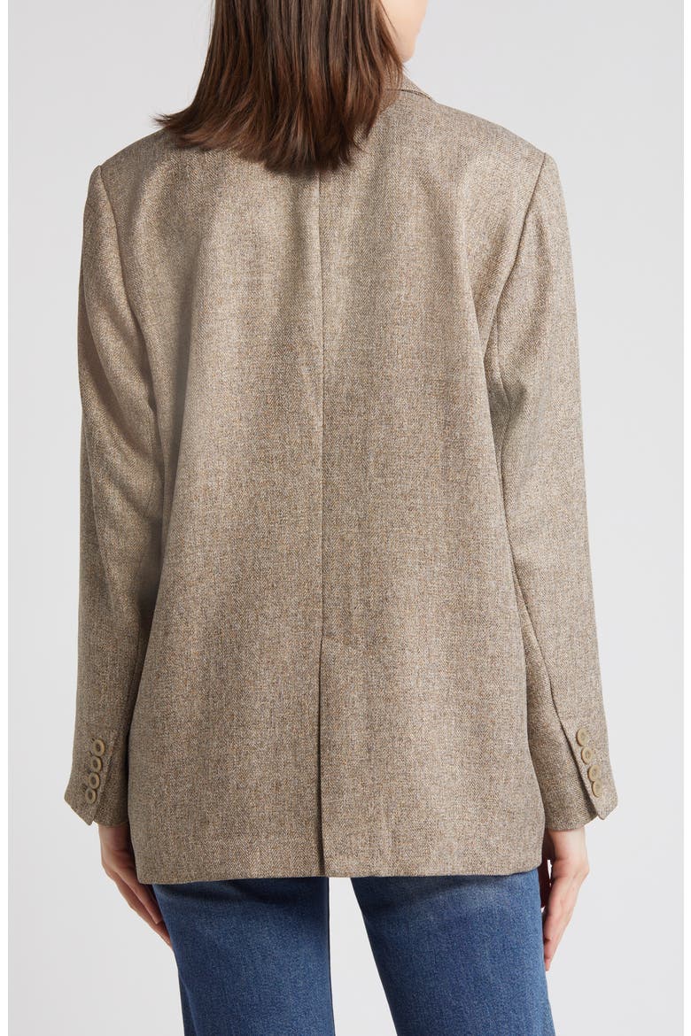 Herringbone Oversize Blazer, Alternate, color, TAN TIMBER HEATHER