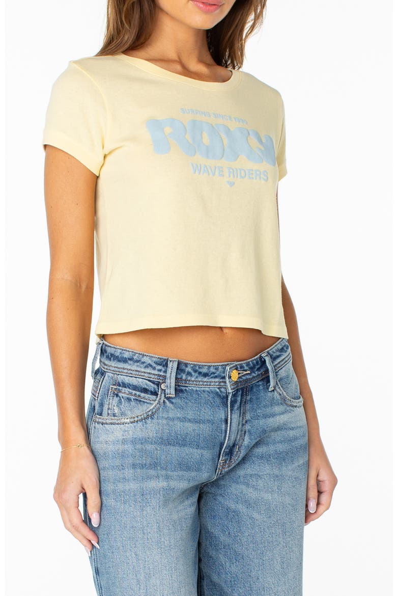Wave Riders Club Graphic Crop T-Shirt, Alternate, color, GOLDEN HAZE