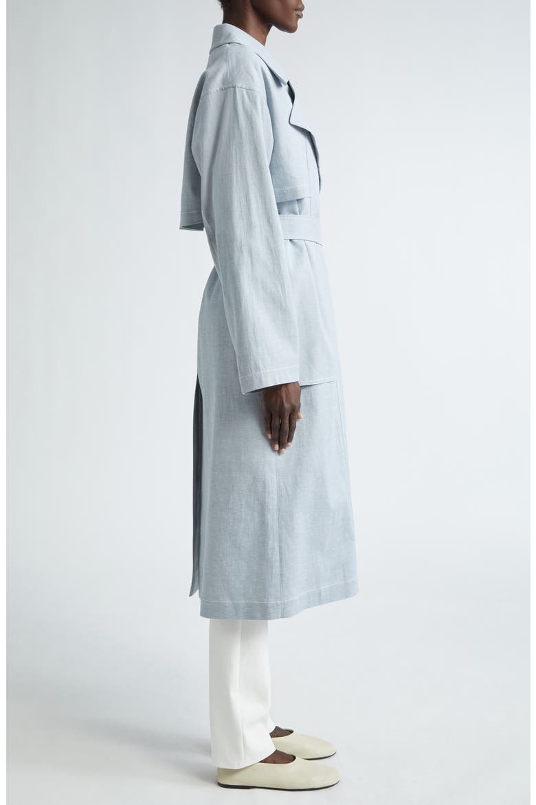 Oversize Belted Trench Coat, Alternate, color, ATLAS MELANGE
