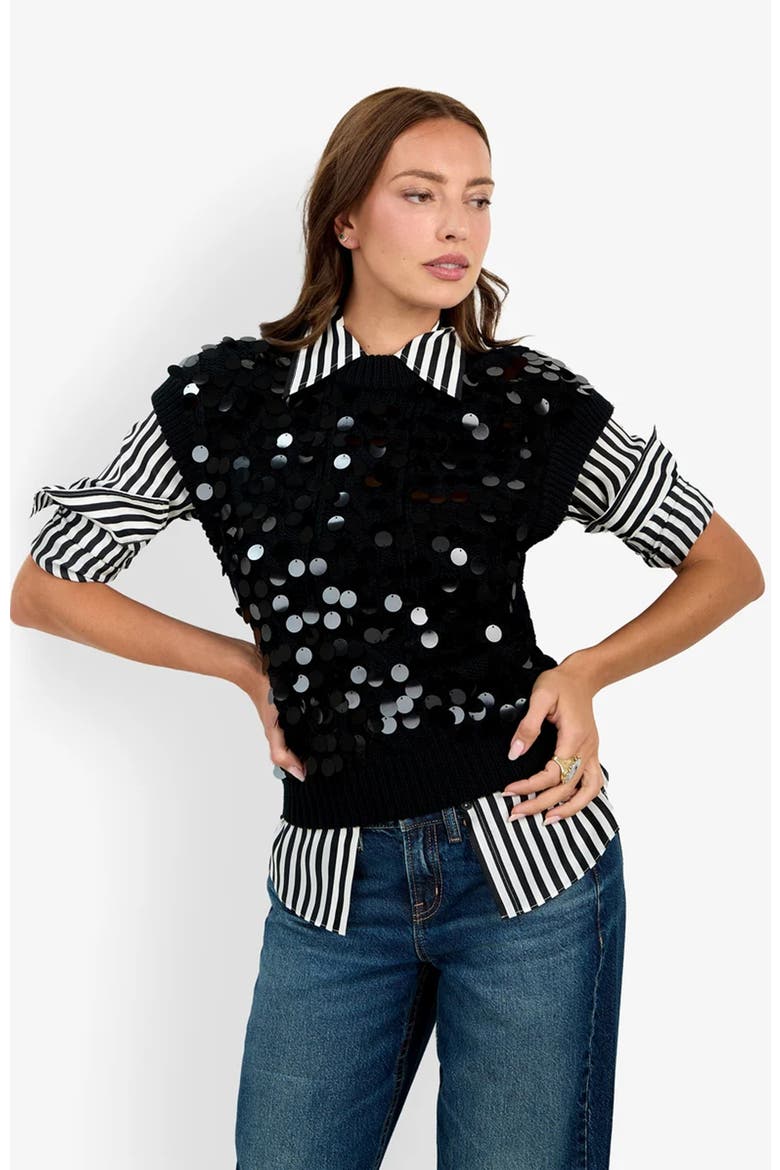 Dalida Vest, Alternate, color, Black