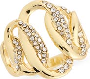 Covet Pavé CZ Oval Link Ring