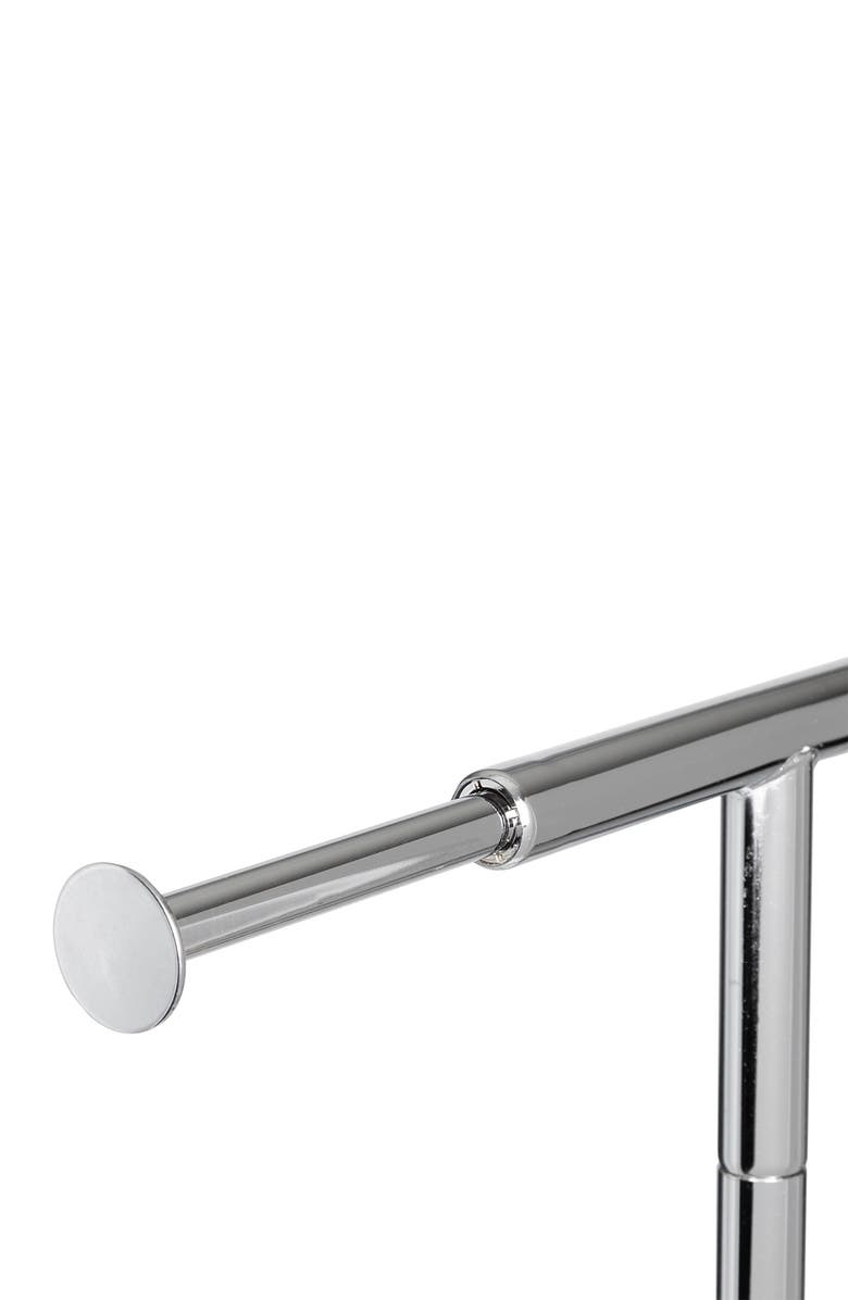 HONEY-CAN-DO Chrome Dual Collapsible Garment Rack, Alternate, color,