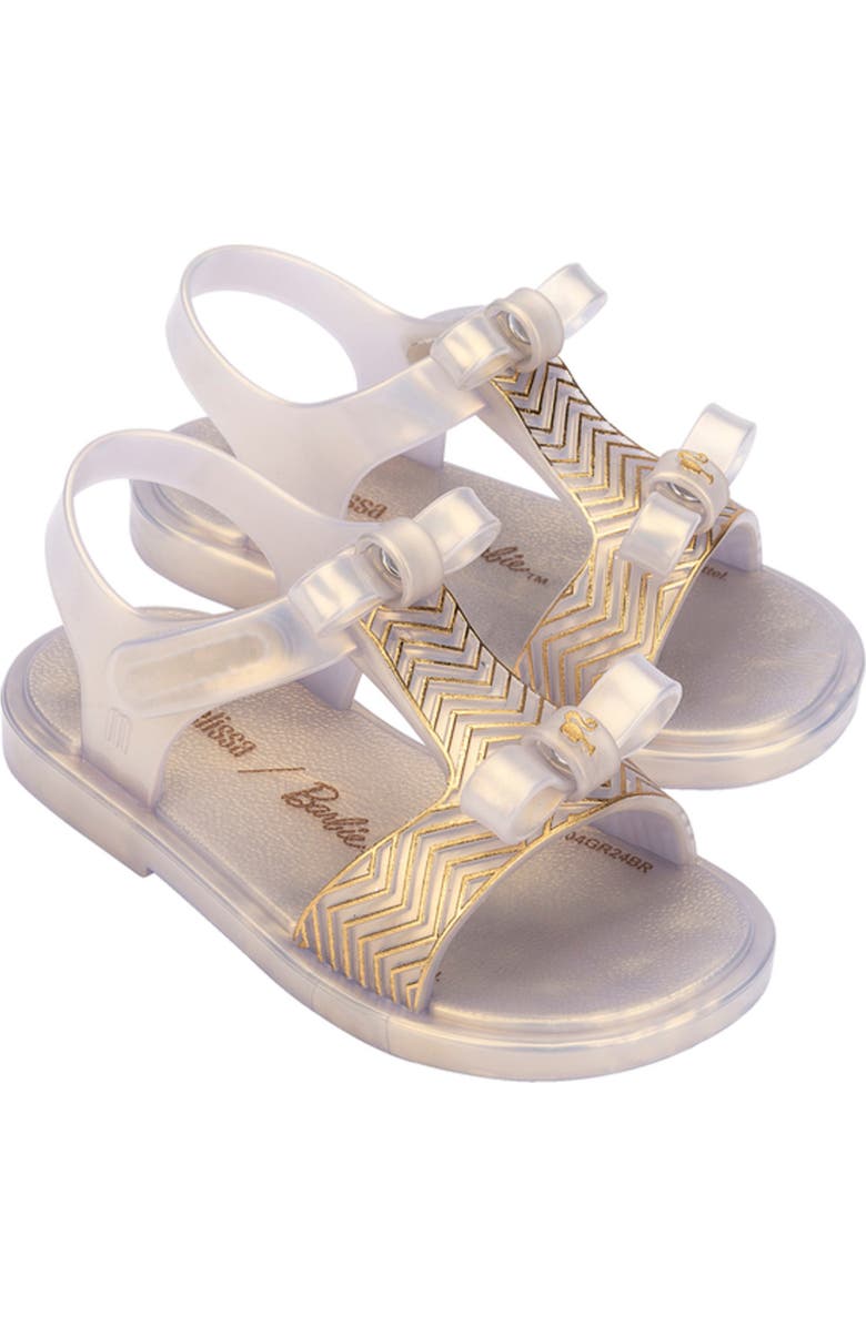 Mini Melissa x Barbie Kids' Dream Sandal, Main, color, Pearl Gold