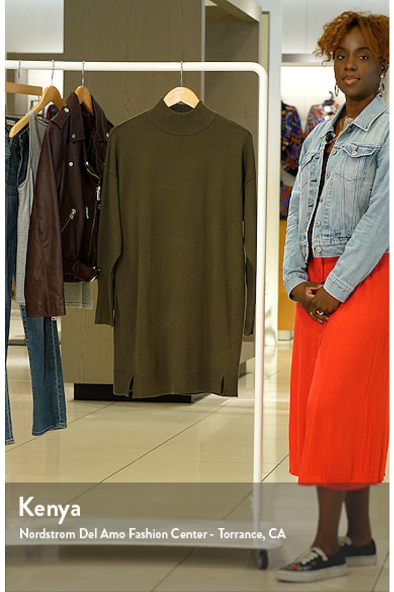 Rosie Mock Neck Long Sleeve Sweater Dress video