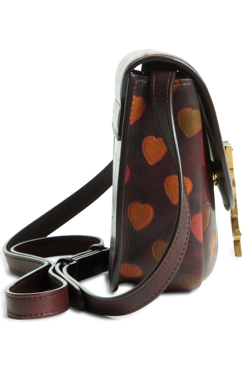 Saint Laurent Kaia Embossed Heart Leather Crossbody Bag, Alternate, color,