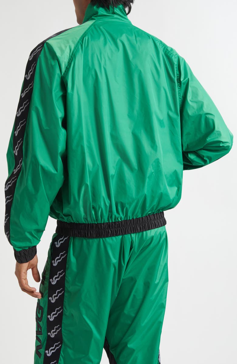 LU'U DAN Windbreaker Track Jacket, Alternate, color, Racing Green / Black
