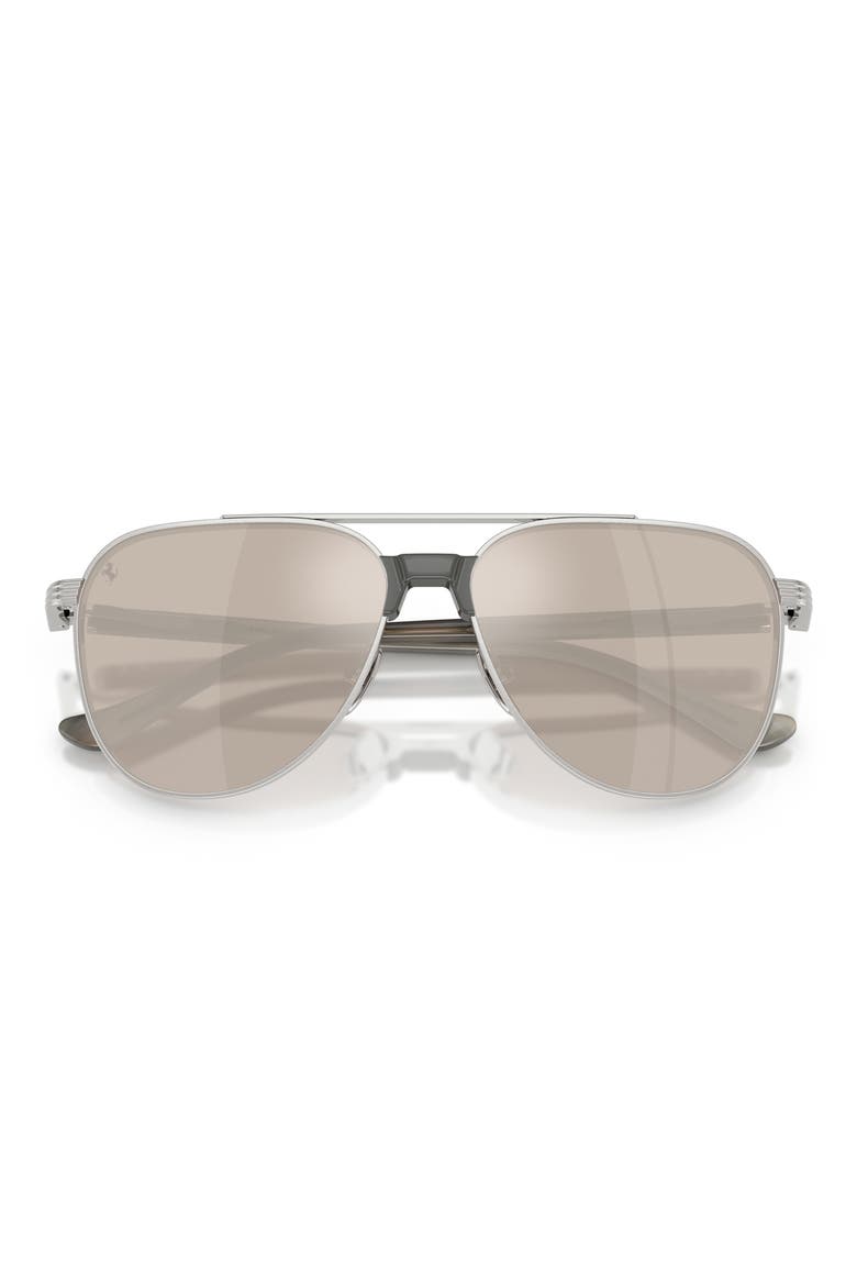59mm Pilot Sunglasses, Alternate, color, SILVER BRUSHED / CLEAR GOLD