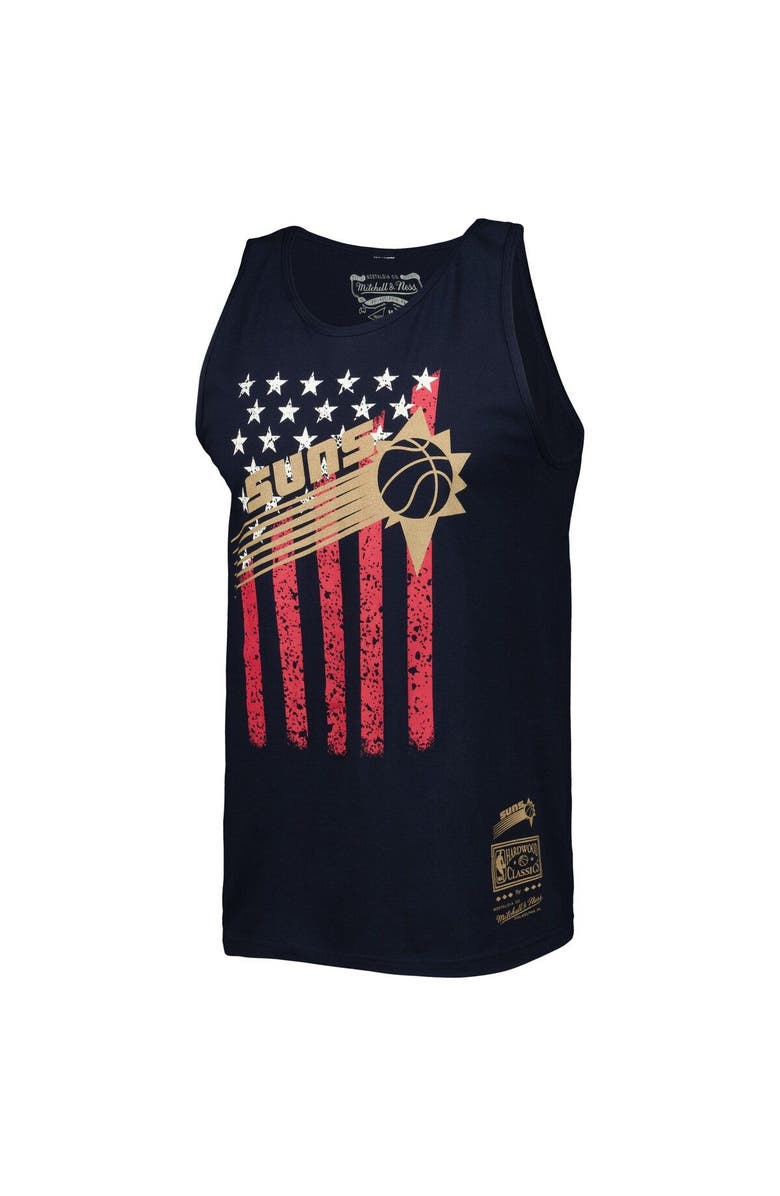 Mitchell & Ness Men's Mitchell & Ness Navy Phoenix Suns Hardwood Classics Americana Stars and Stripes Tank Top, Alternate, color, 