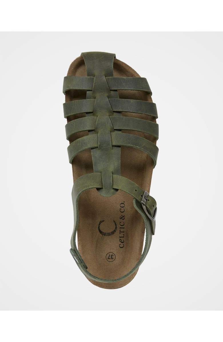 Celtic & Co. Fisherman's Sandal, Alternate, color, Olive