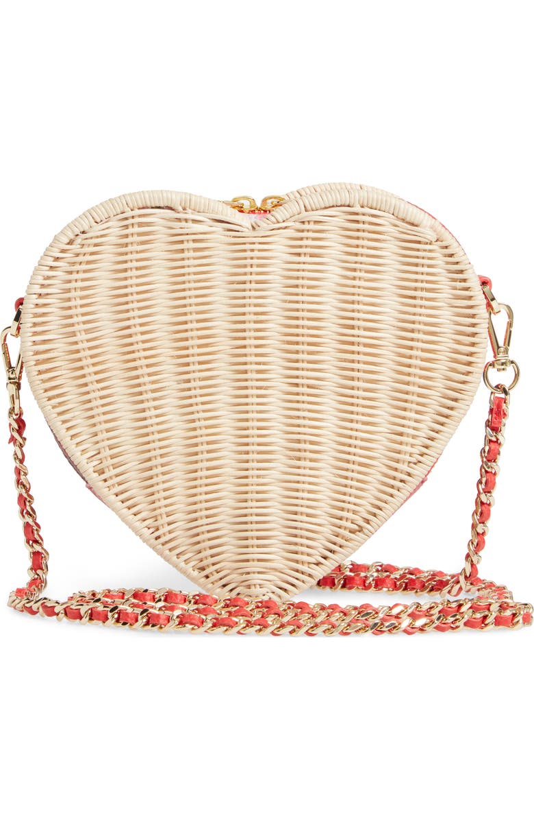 TED BAKER LONDON Heart Wicker Crossbody Bag, Alternate, color,