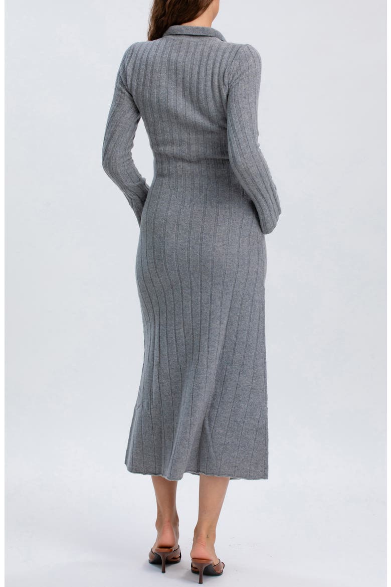 Beatrice Maternity Midi Dress, Alternate, color, STEEL