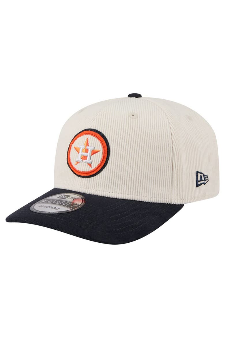 Men's New Era  Cream Houston Astros Loyal 9SEVENTY Adjustable Hat, Alternate, color, Cream