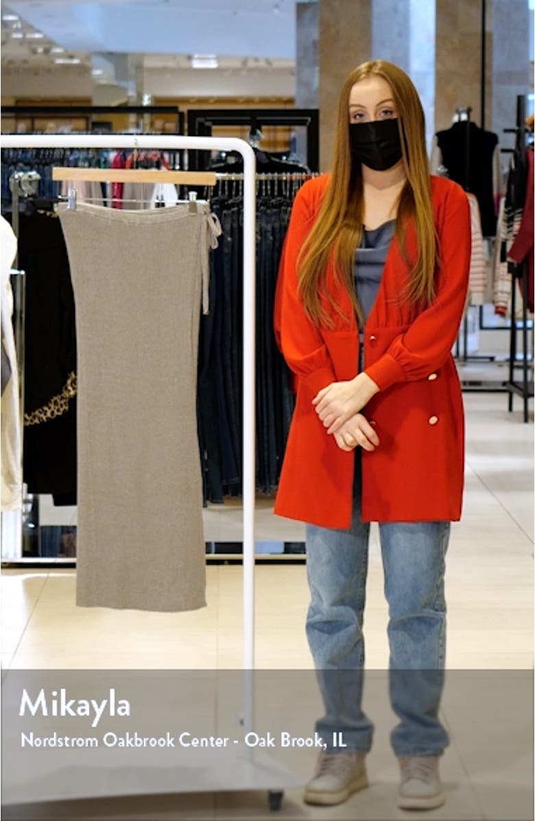 Borderline Knit Wrap Midi Skirt, sales video thumbnail